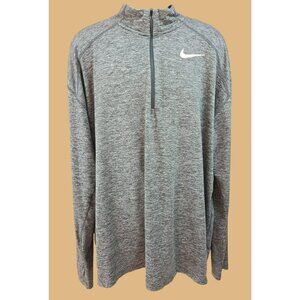 Nike Dri-Fit Running 1/4 Zip Pullover Top XXL Gray Long Sleeve Top Lightweight